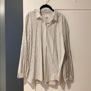 Vertical stripe blouse